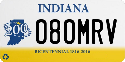 IN license plate 080MRV