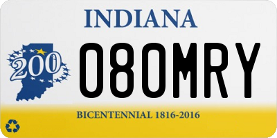 IN license plate 080MRY
