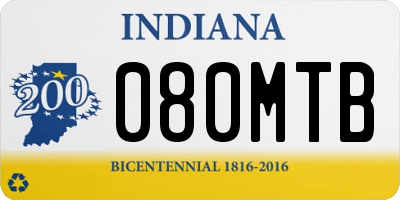 IN license plate 080MTB