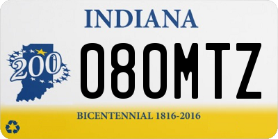 IN license plate 080MTZ