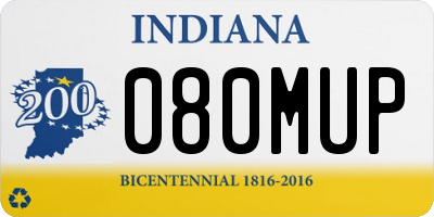 IN license plate 080MUP