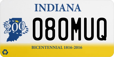 IN license plate 080MUQ