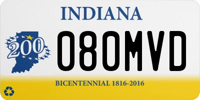 IN license plate 080MVD
