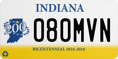 IN license plate 080MVN