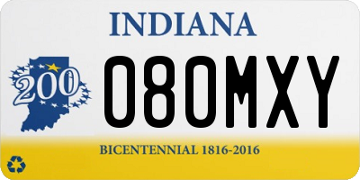 IN license plate 080MXY