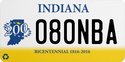 IN license plate 080NBA