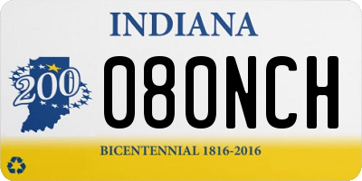 IN license plate 080NCH