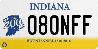 IN license plate 080NFF