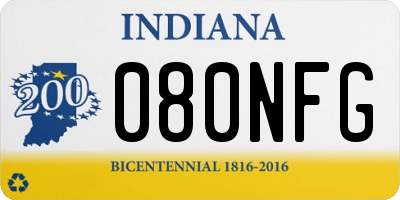 IN license plate 080NFG