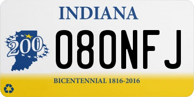 IN license plate 080NFJ