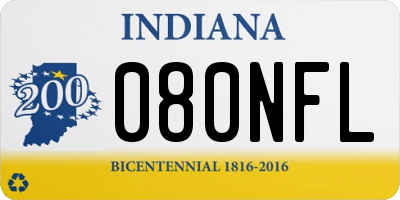 IN license plate 080NFL