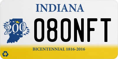 IN license plate 080NFT