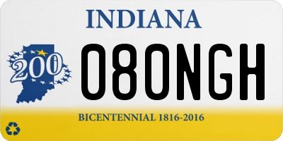 IN license plate 080NGH