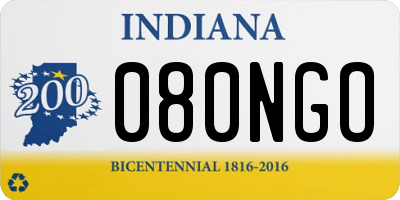IN license plate 080NGO