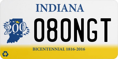 IN license plate 080NGT