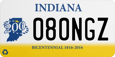 IN license plate 080NGZ