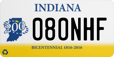IN license plate 080NHF