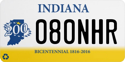 IN license plate 080NHR