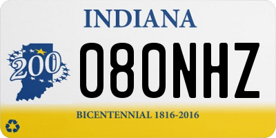 IN license plate 080NHZ