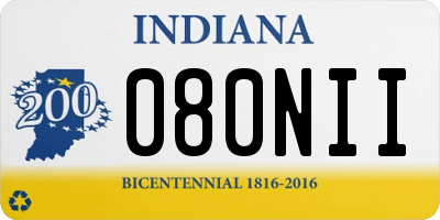IN license plate 080NII