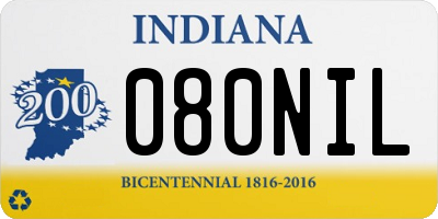 IN license plate 080NIL
