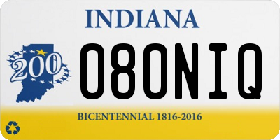 IN license plate 080NIQ