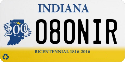 IN license plate 080NIR
