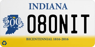 IN license plate 080NIT