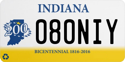 IN license plate 080NIY