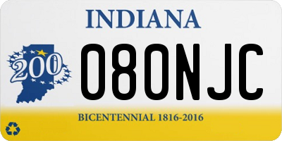IN license plate 080NJC