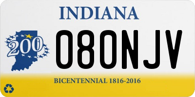 IN license plate 080NJV