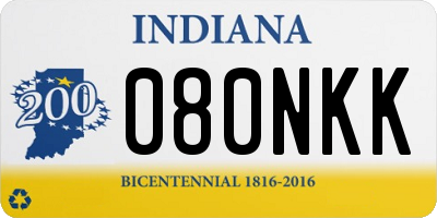 IN license plate 080NKK
