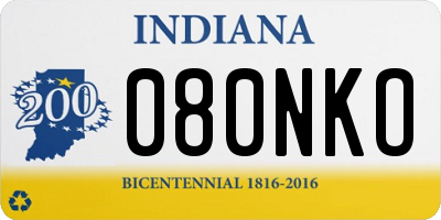 IN license plate 080NKO