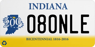 IN license plate 080NLE