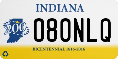 IN license plate 080NLQ