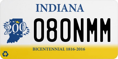 IN license plate 080NMM
