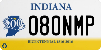 IN license plate 080NMP