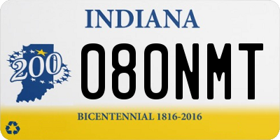 IN license plate 080NMT