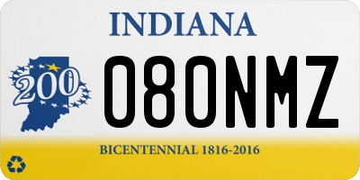 IN license plate 080NMZ