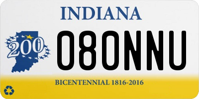 IN license plate 080NNU