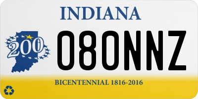 IN license plate 080NNZ