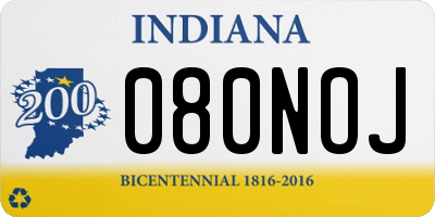 IN license plate 080NOJ
