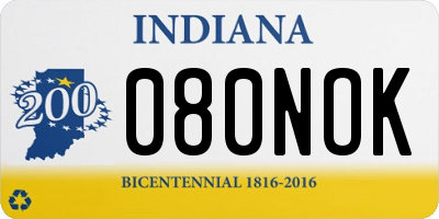 IN license plate 080NOK