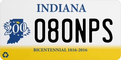 IN license plate 080NPS