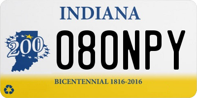 IN license plate 080NPY