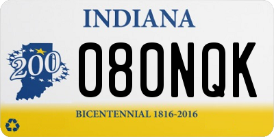 IN license plate 080NQK