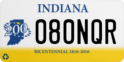 IN license plate 080NQR