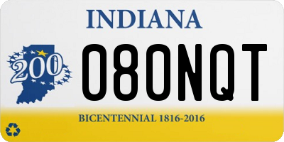 IN license plate 080NQT