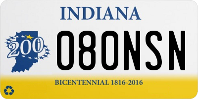 IN license plate 080NSN