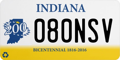IN license plate 080NSV